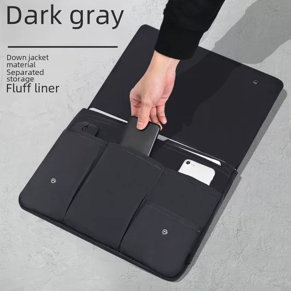 Flip laptop liner bag multi-compartment iPad storage bag waterproof anti-collision computer bag wholesale