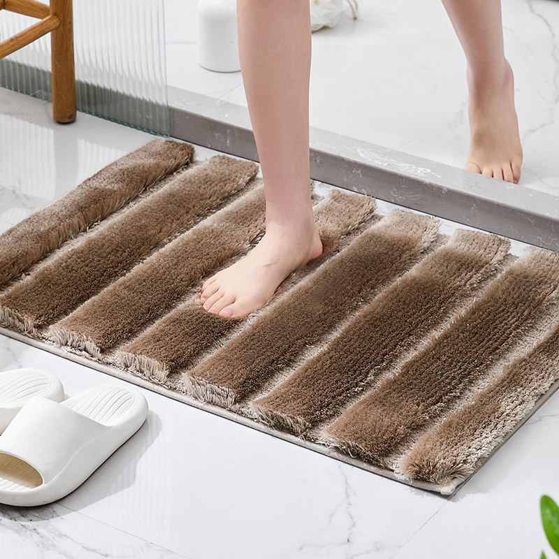 Alfombrilla antideslizante en la puerta del baño flocado Alfombra absorbente gruesa Alfombra de entrada del inodoro Alfombrilla de la puerta Alfombra de la cama del dormitorio