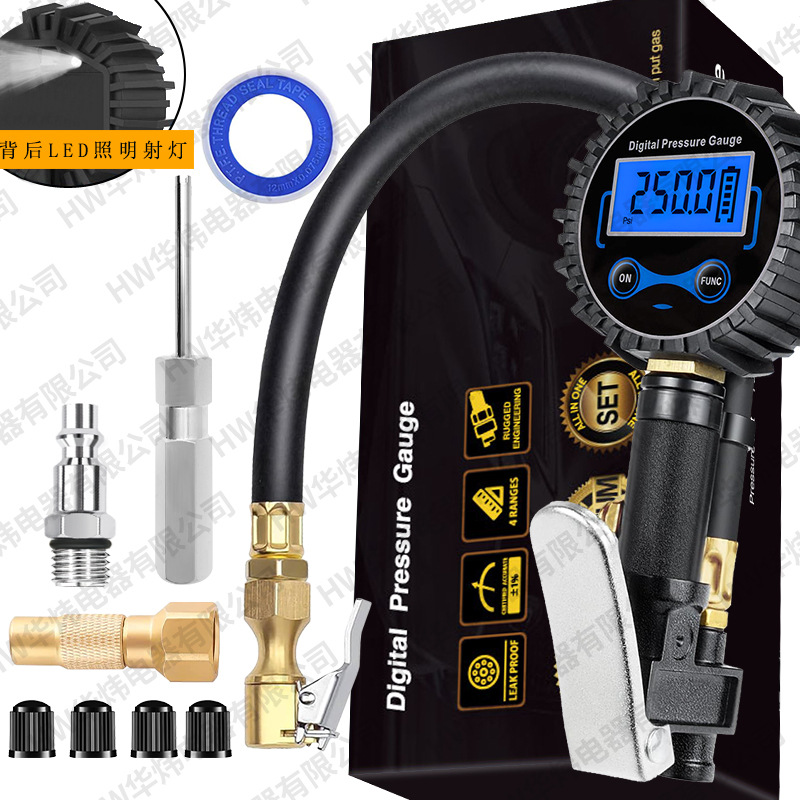 LED 조명이 포함된 미국 표준 팽창식 미터 세트(3-250PSI 범위)