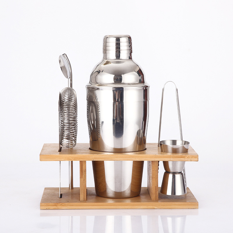 Venta al por mayor transfronteriza nueva coctelera de acero inoxidable venta al por mayor de acero inoxidable coctelera agitador traje