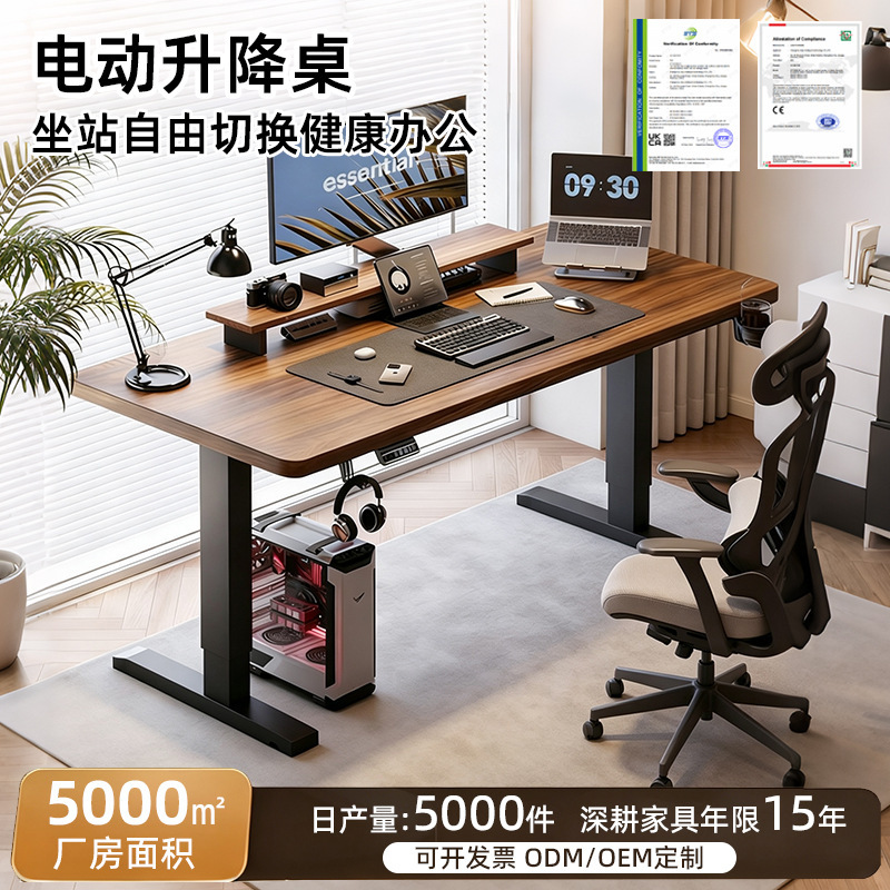 Electric Lift Table Smart Computer Table Desktop E-Sports Table and Chair Set Game Table Home Office Desk Workbench