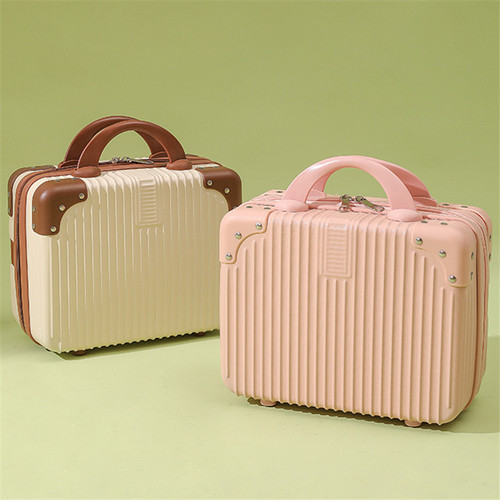 Retro 14-inch cosmetic case mini suitcase small suitcase souvenir password suitcase storage cosmetic bag