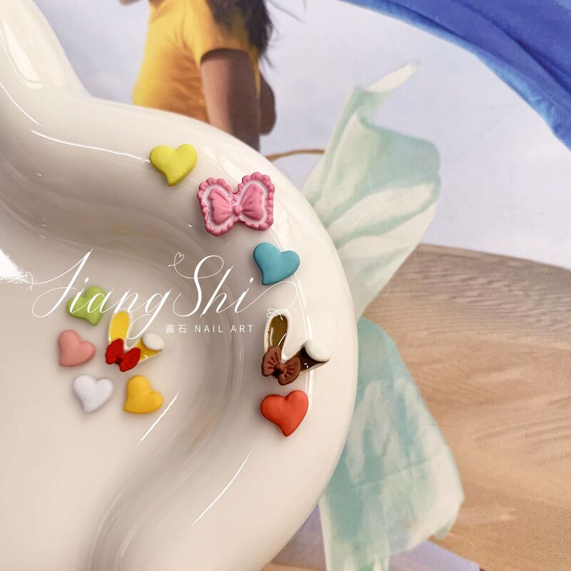 Nail Art New All-match Girly Style Candy Mini Crooked Heart Accessories Alice in Wonderland Bunny Decorations