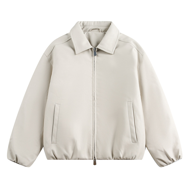 2025新品冬季90鸭绒PU皮翻领羽绒服男式潮牌宽松防风保暖机车户外