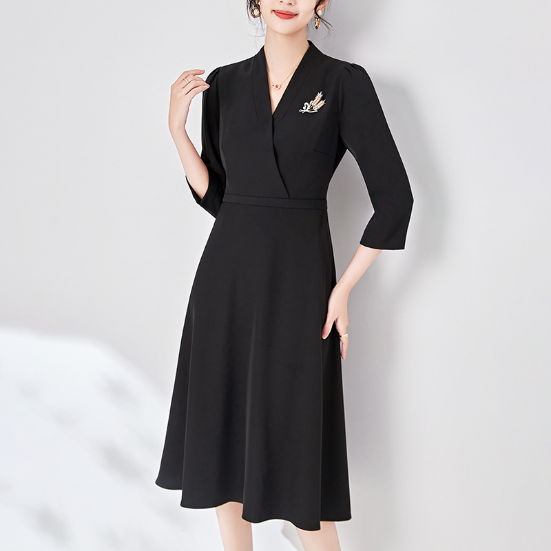 Đầm maxi nữ thắt eo tay ngắn mùa hè — 2411409 - Cam chi tiết 8
