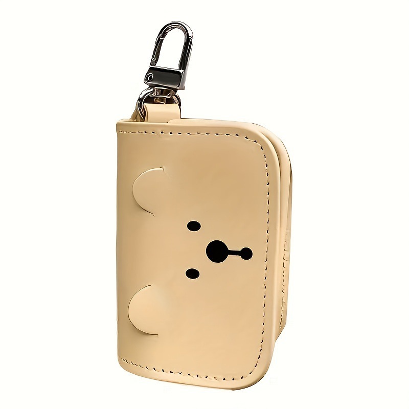 現物Ins風かわいいベアー皮質散歩犬拾い袋シャベル猫糞ペットゴミ袋分配器収納バッグ|undefined