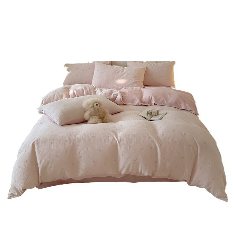 Completo copripiumino in cotone garza traspirante 4 pezzi_voghion.com