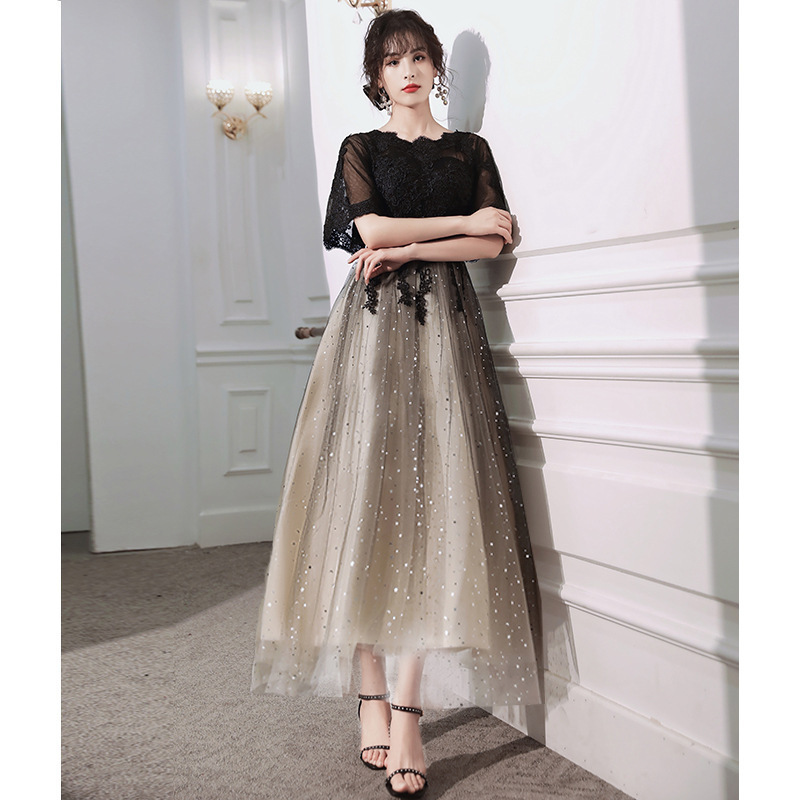 Annual Party Evening Dress 2026 Autumn Foreign Trade Style Elegant and Stylish Black Slimming Dress Suitable for Everyday Wear Annual Party Evening Dress 2026 Autumn Foreign Trade Style Elegant and Stylish Black Slimming Dress Suitable for Everyday Wear