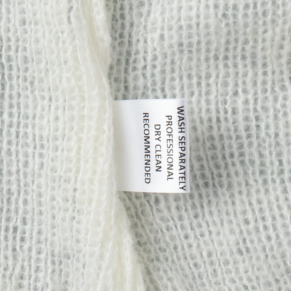 Bộ đầm dệt kim hai mảnh nữ gồm áo cardigan dài tay và đầm liền thân dáng dài — trắng, tím chi tiết 35