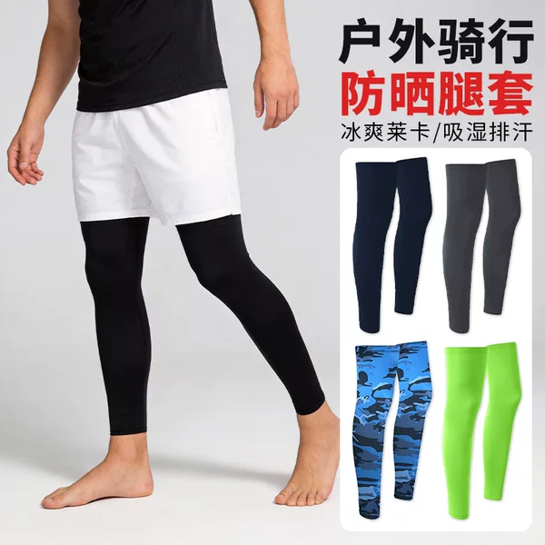 Runfaith Cycling Leg Warmers for Men, Thin and Loose, Sun Protection Leg Warmers, Milk Silk Quick-Dry Hiking Leg Protectors