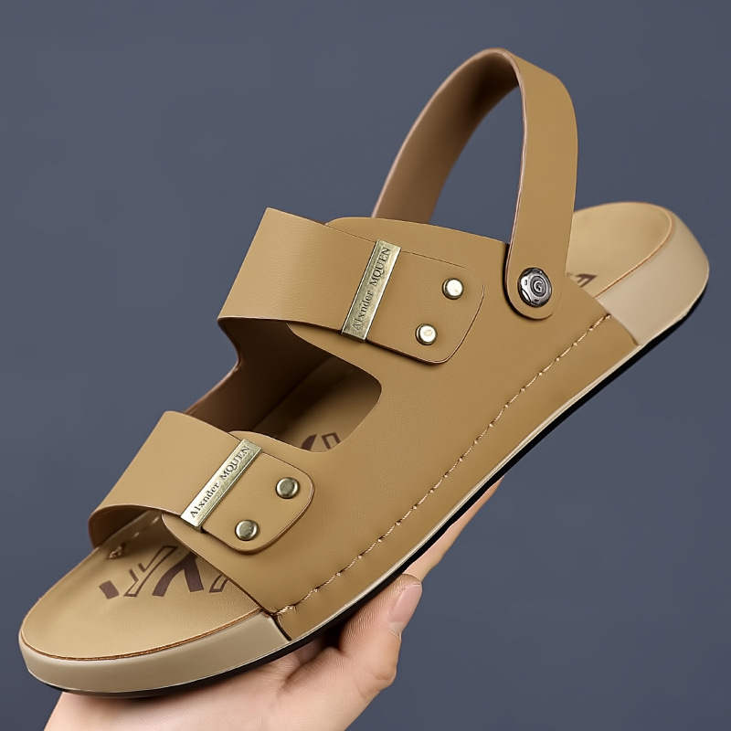 Nuevas sandalias de moda boutique transfronterizas para hombres, sandalias de calidad para interiores y exteriores, zapatos de playa transpirables casuales británicos