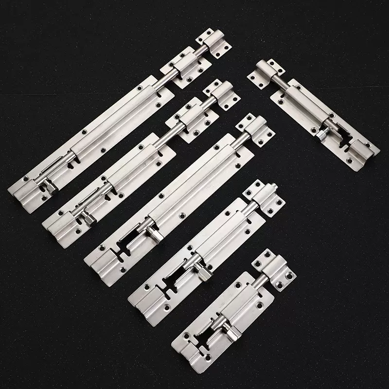 304不锈钢插销家装门窗防盗扣门栓扣卫生间明装方形中方防盗锁扣