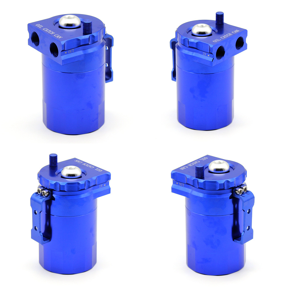 General Automobile 300ml Aluminum Engine Oil Waste Gas Breathable Pot Recycling Filter Pot Oil Gas Separator Oil Tank