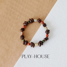 真咖啡豆很醒脑~手作款串珠百搭男款手串女生小众设计手链情侣款