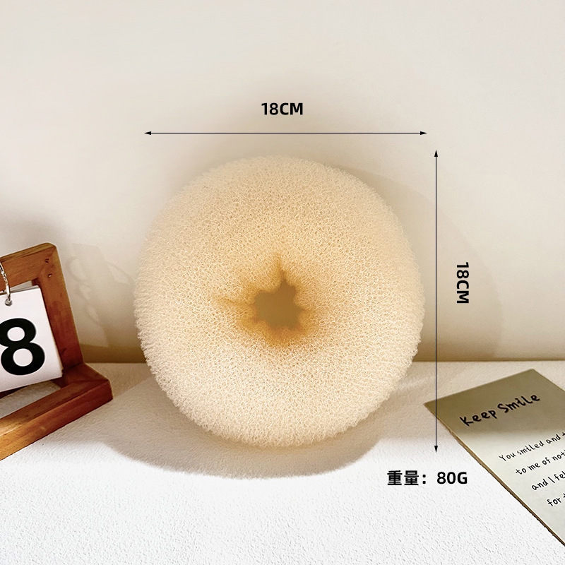 Platillo de rosquilla, mujer perezosa, lazo para el cabello con cabeza de bola esponjosa, artefacto para niños, tocado de capullo, accesorio para el cabello coreano