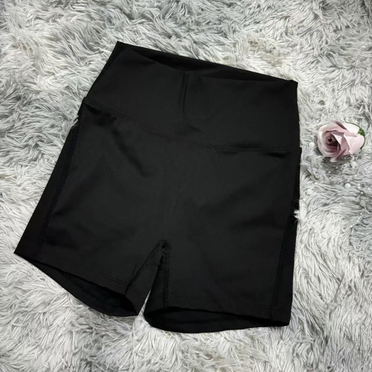 Pantalones cortos de yoga de acondicionamiento de verano corredores ajustados de cintura alta velocidad secos transpirables pantalones cortos desnudos image 7