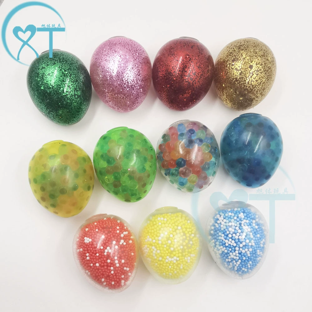 Трансграничный Новый яичный вентиляционный шар Пасхальное яйцо пузырь большие бусины золотые розовые бусины цвета яйцо декомпрессионная игрушка щепотка музыка