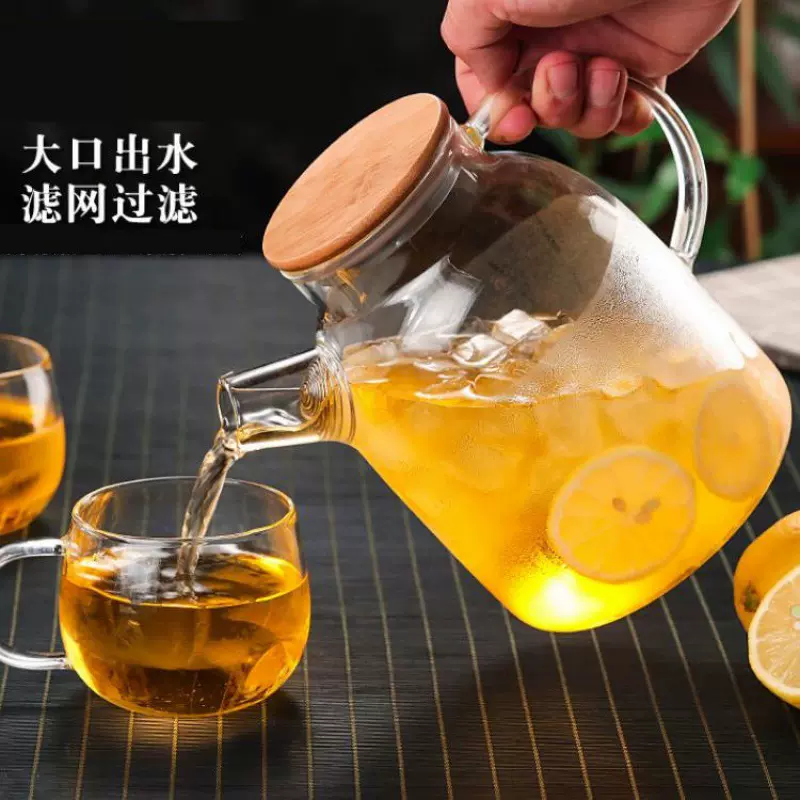 耐高温可加热花茶煮茶壶加厚家用大容量玻璃烧水壶透明火养身单壶
