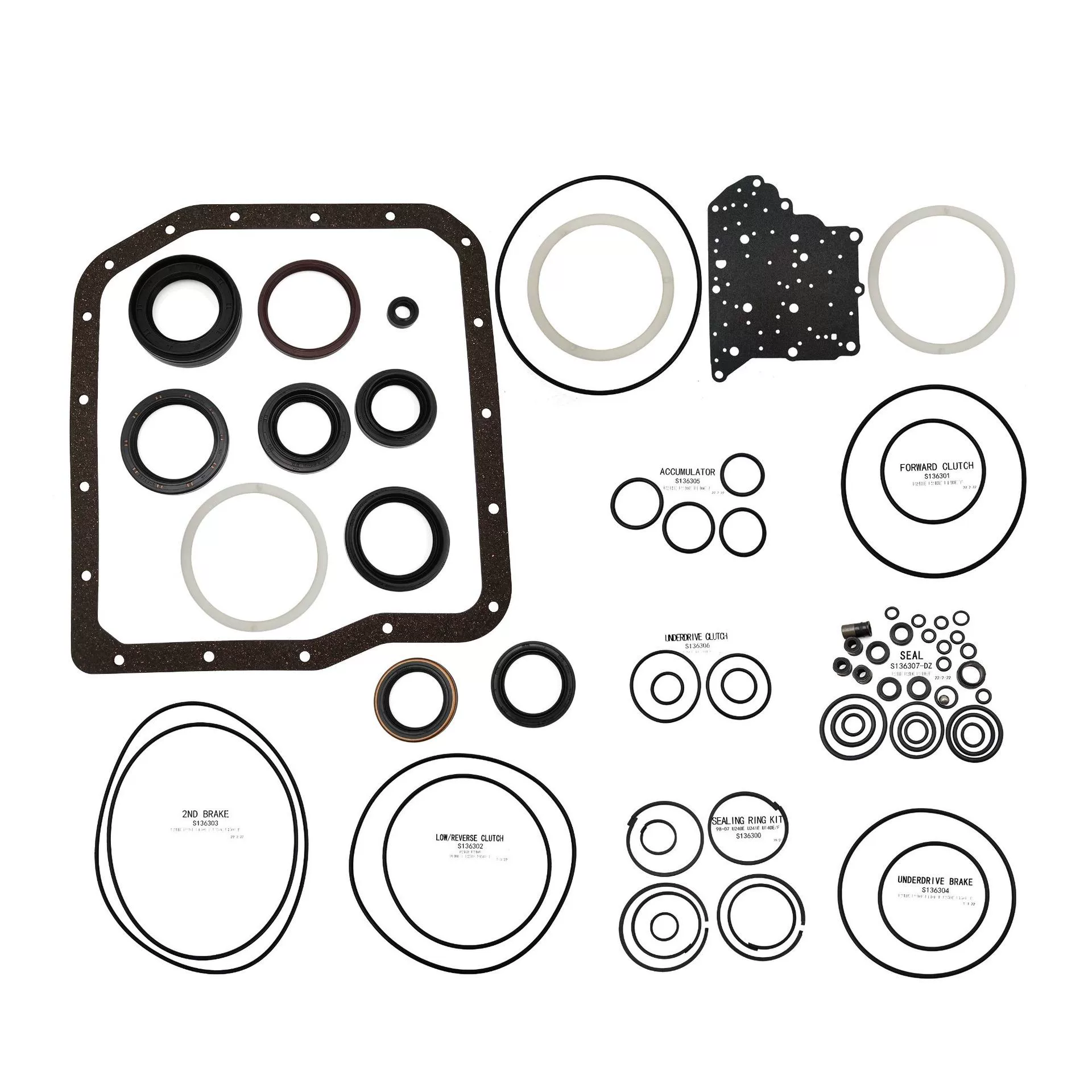 U140E/F U240E U241E Маленький ремонтный пакет коробки передач RAV4, переорганизованное резиновое уплотнительное кольцо, подходящее для RAV4