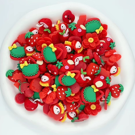 10개의 빨간색 무작위 핫 스타일 패치