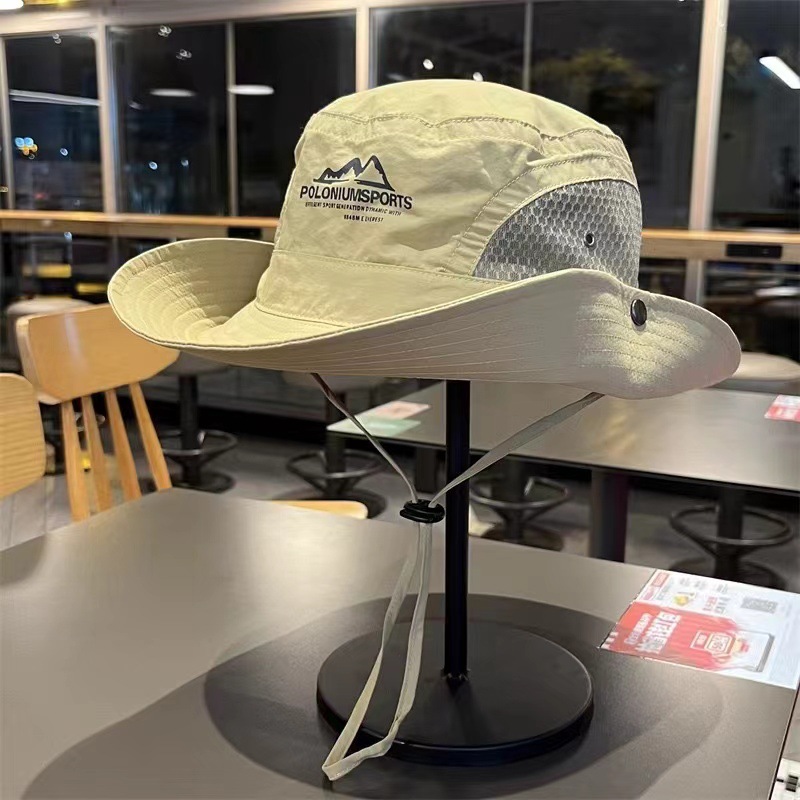 Cappello da sole stile montagna per uomo e donna, escursionismo, campeggio, pesca all'aperto, protezione UV, cappello da cowboy western_voghion.com