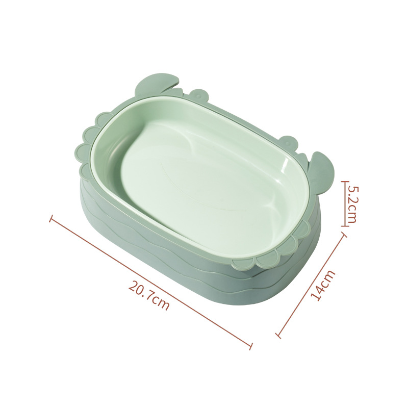 Mascota gato tazón cangrejo forma Slow Food Bowl extraíble mascota doble tazón anti-choke perro comida conjunto anti-golpe perro tazón de arroz
