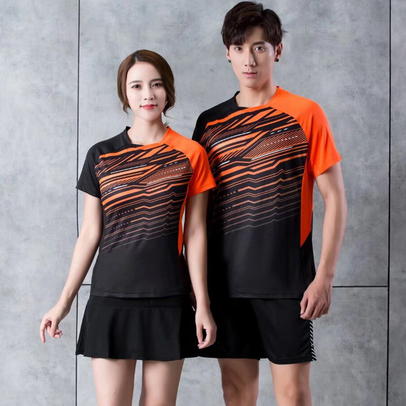 Badminton clothing men's and women's suit quick-drying breathable table tennis clothing short pants skirt sports training competition clothing group purchase