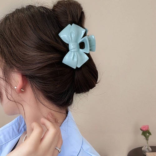 Jelly Star Bow Hair Clip Summer Shark Hair Clip Acrylic Hair Accessory Large Size Summer Blue New Arrival