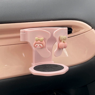 Expansion Tray for Storage, Car cup holder/beverage holder - cherry-girl-water-cup-holder-pink