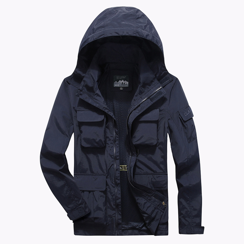 (Cross-border trading), quick dry men's travel sports waterproof jacket, oversize 4