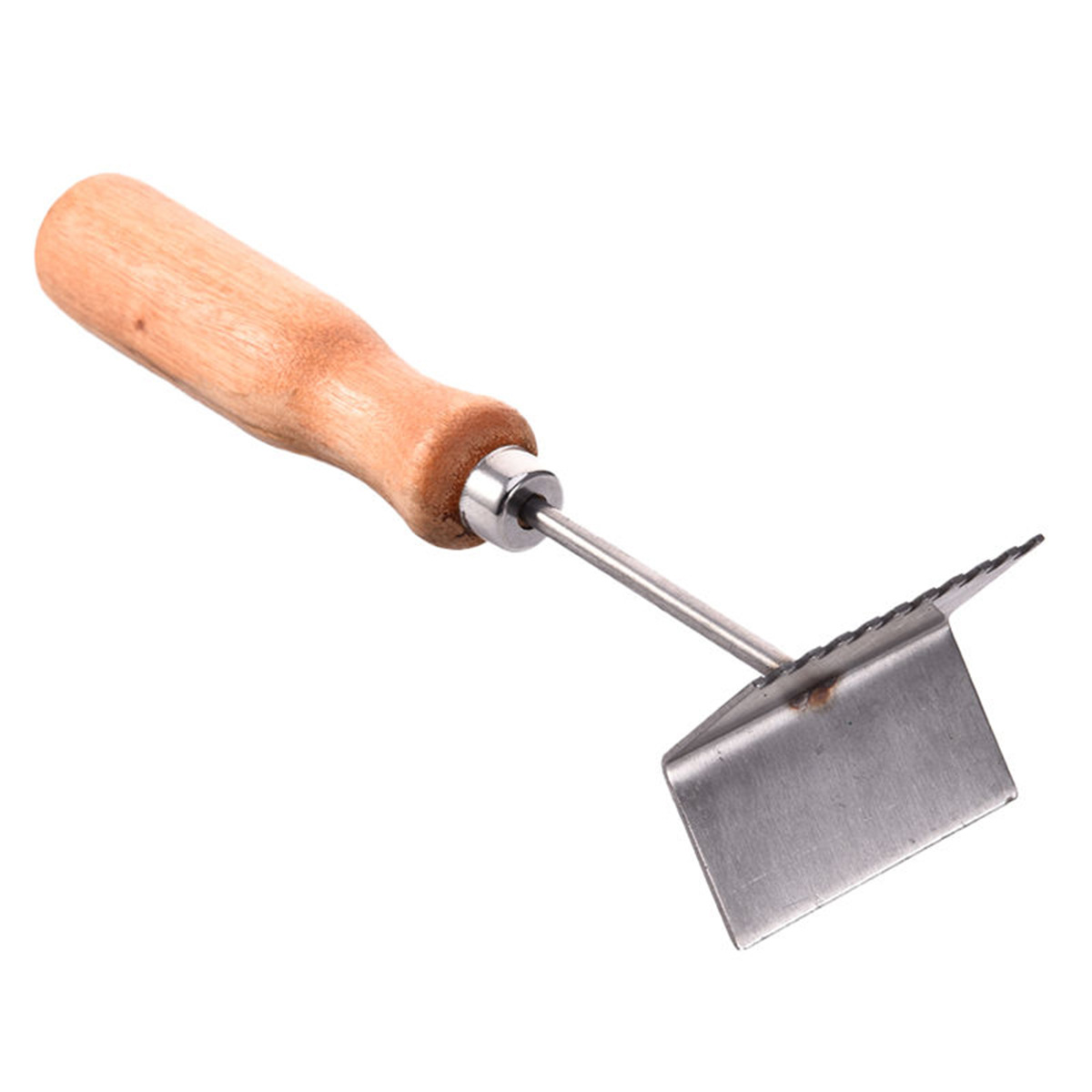 养蜂工具蜂箱金属隔王板巢框清洁铲木柄不锈钢清洁器蜂刷批发跨境