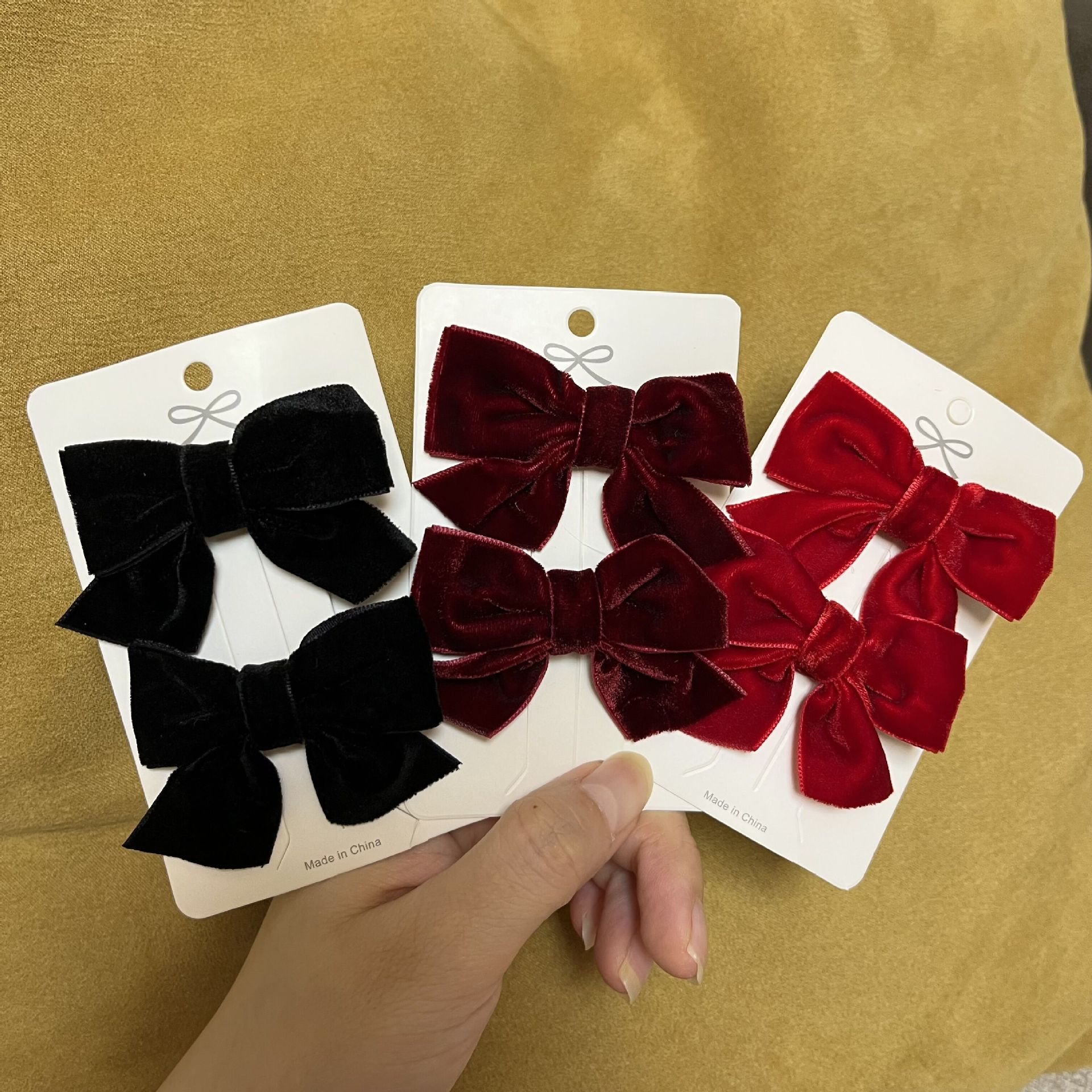 Flocked Red Barrette