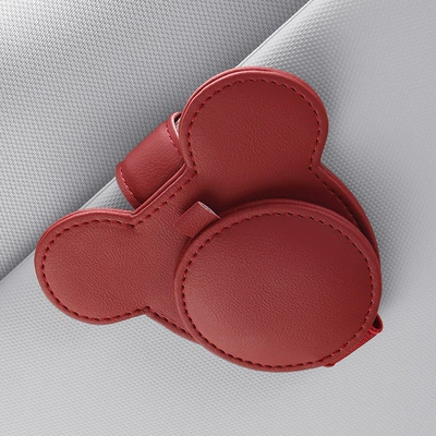 Storage Car Sunglasses Storage – Car Glasses Clip/Bill Clip - type-aglasses-clip-red
