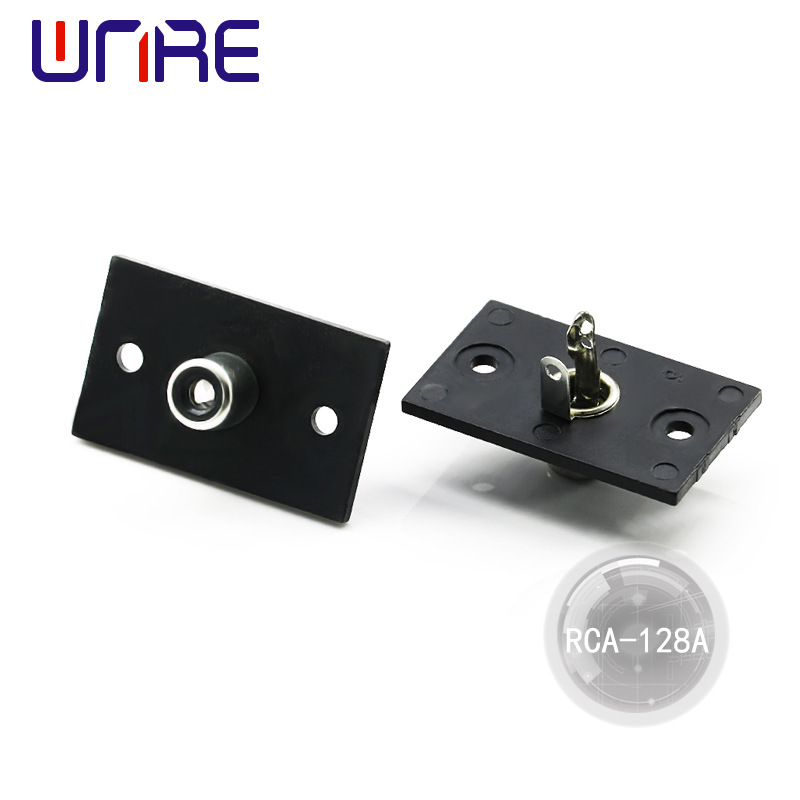 维诺尔厂销单孔同芯接口连接器环保面板RCA-128A音频av莲花插座