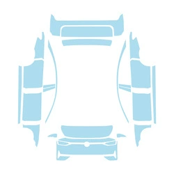 24-26 Models Volkswagen Id.7 Vizzion Invisible Car Cover Tpu Pre-Cut Paint Protection Film for Specific Vehicles (Car paint protective film) - transparent-tpu-24-26-volkswagen-id7-vizzion