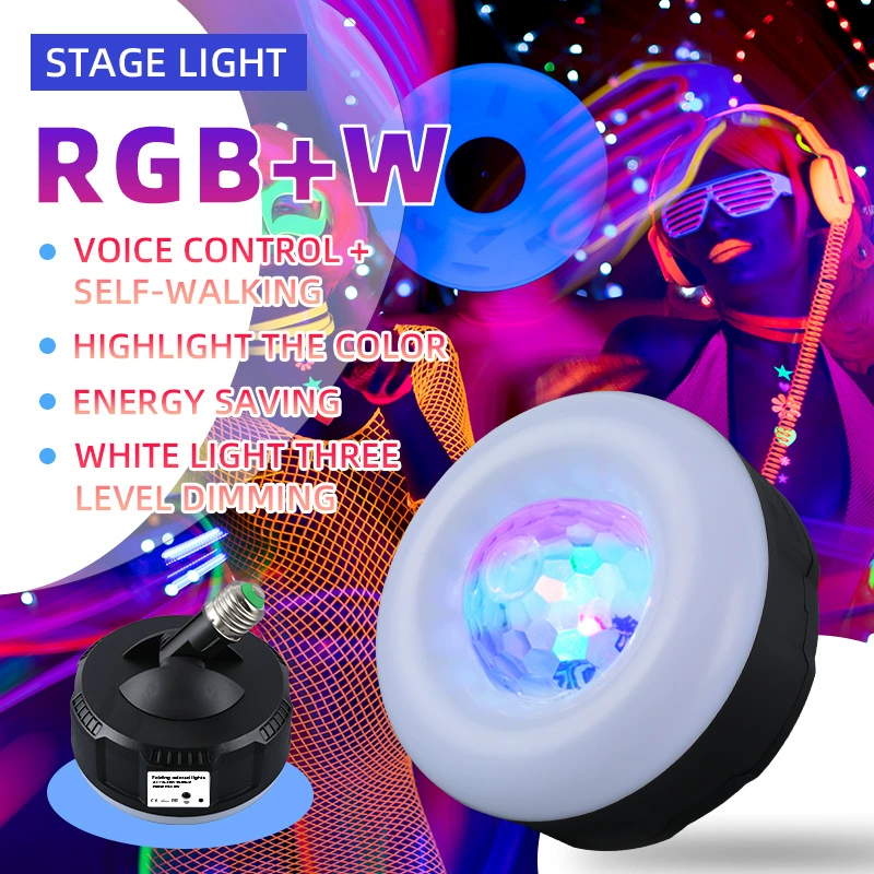 E27 вращающийся держатель лампы хрустальный волшебный шар лампа для дома KTV сценическая лампа отскакивающий вспышка белый свет красочный свет вспышка