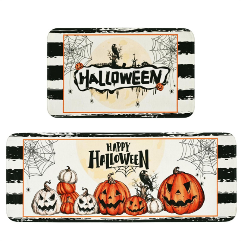 クロスボーダーアメリカハロウィンフロアマットキッチンカバー吸水性と吸油性フットマット玄関エントランスノンスリップ防汚ドアマット卸売|undefined