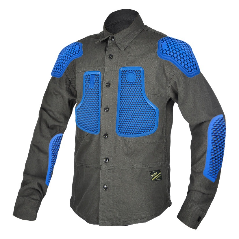 VOLERO motocicleta chaqueta de montar los hombres retro casual Camisa de montar motocicleta ciclismo ropa anti-caída ropa
