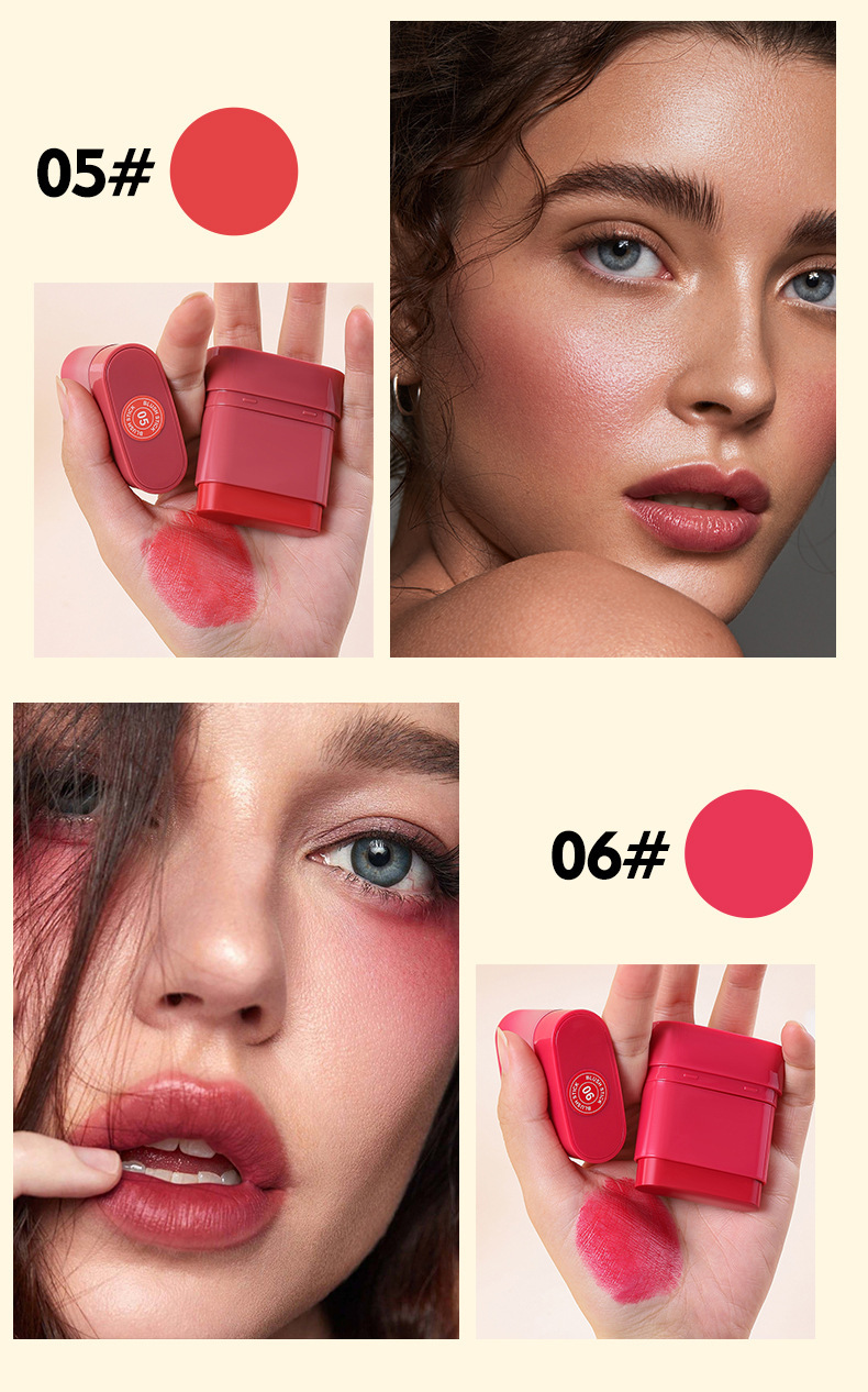 Matte Blush Stick For Cheeks And Lips Portable Contour Colour_voghion.com