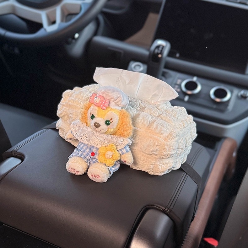 2026 New Cute Car Armrest Tissue Box, Practical and Stylish Interior Storage Box for Girls