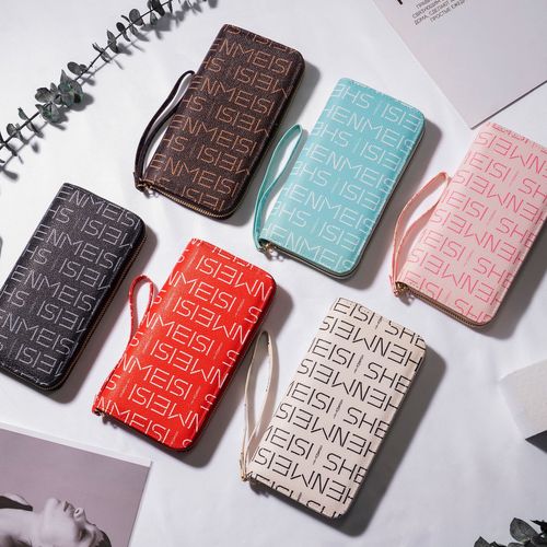 New Korean-style ladies' wrist wallet, zipper, long, multi-card slot, ladies' cross-border mobile bag, mother and daughter style