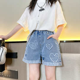 女童牛仔短裤2025夏季新款中大儿童洋气外穿小女孩薄裤宝宝裤子潮