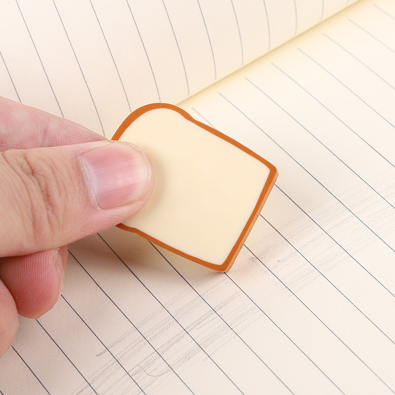 Bread Pattern Creative Cartoon Toast Bread Eraser Student Modified Eraser Clean Large Eraser Children's Prizes