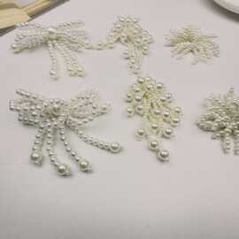 手工串珠编织立体花朵 diy发簪包包耳饰发饰婚纱服饰衣帽辅料批发