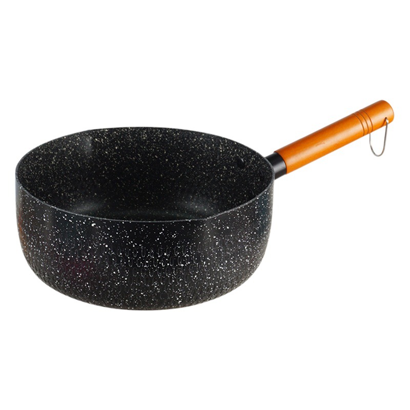 Estilo japonés sartén de nieve compuesto multi-capa inferior sartén antiadherente olla de fideos instantáneos cocina de inducción fondo plano pequeña olla de sopa olla de leche de piedra maifan