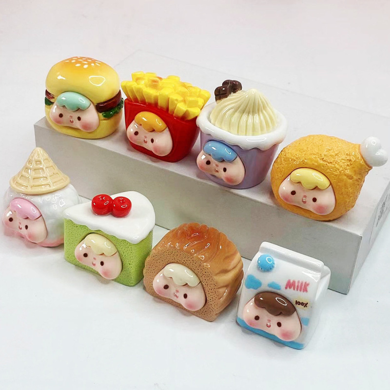 トレンディなクリエイティブ漫画コンビニエンスストア食品おもちゃ子供 diy かわいいキーホルダーペンダント車の樹脂装飾品|undefined