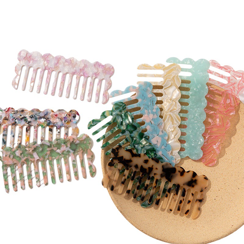 Xingyi celebridad de Internet Corea del Sur ins Placa de acetato anti-estática peine onda linda chica portátil peine del pelo