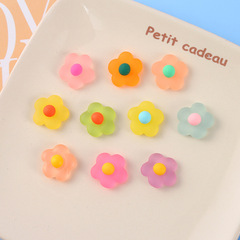 透色加厚梅花樹脂配件diy花朵奶油膠手機殼貼片冰箱貼髮飾批發