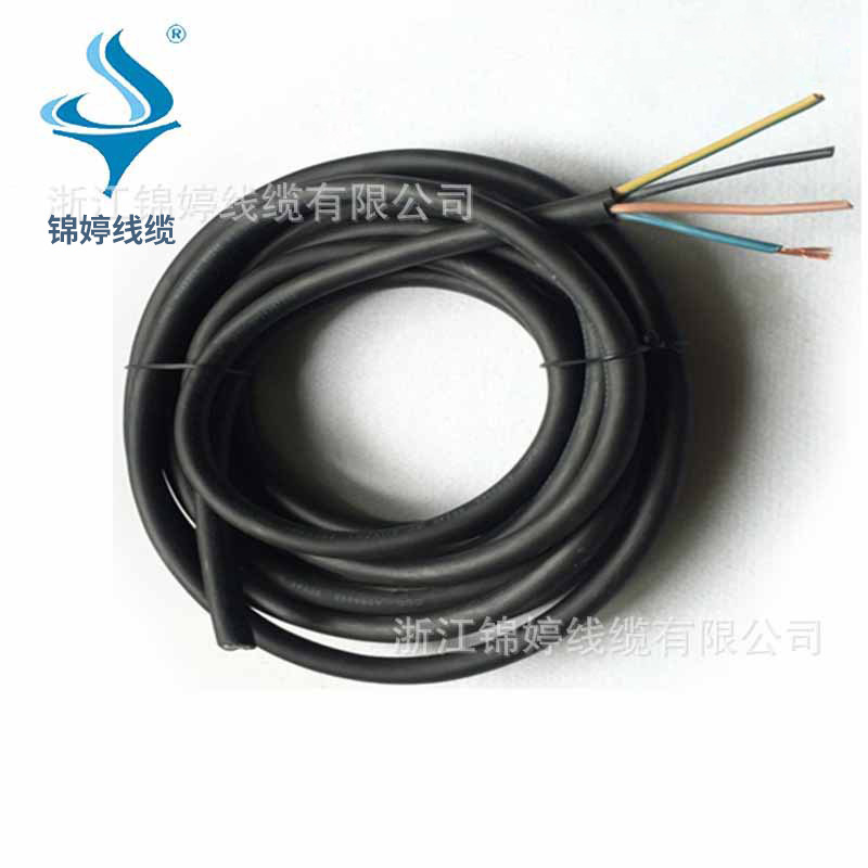 vde认证三芯欧标橡胶电源线 三芯欧式H07RN8-F水泵橡胶线