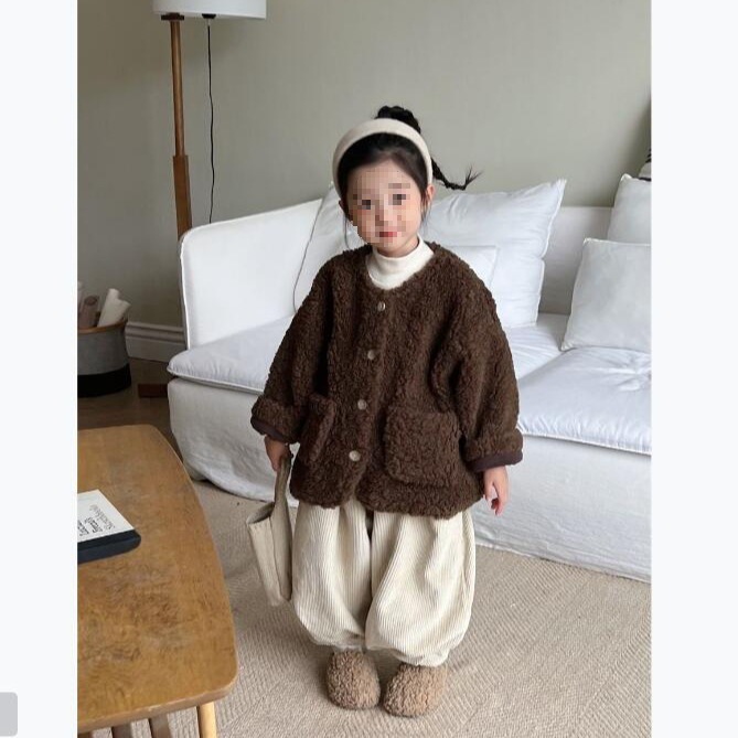 한국 아동복 어린이 기모 두꺼운 코트 겨울 소녀 원피스 벨벳 양면 벨벳 옷 소년 따뜻한면 패딩 재킷